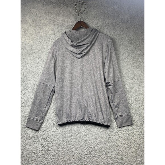 Marc Ecko Cut & Sew Hoodie Mens Medium Gray Full Zip Heathered Pockets Logo - Picture 8 of 14